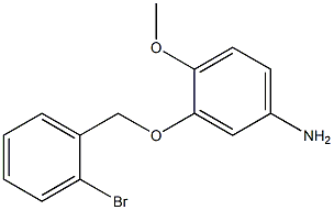 3-[(2-bromobenzyl)oxy]-4-methoxyaniline 结构式