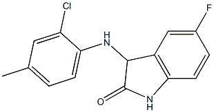 3-[(2-chloro-4-methylphenyl)amino]-5-fluoro-2,3-dihydro-1H-indol-2-one 结构式
