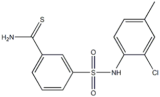 3-[(2-chloro-4-methylphenyl)sulfamoyl]benzene-1-carbothioamide 结构式