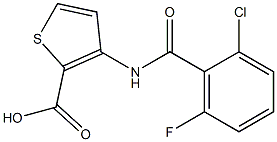 3-[(2-chloro-6-fluorobenzene)amido]thiophene-2-carboxylic acid 结构式