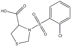 3-[(2-chlorobenzene)sulfonyl]-1,3-thiazolidine-4-carboxylic acid 结构式