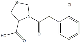 3-[(2-chlorophenyl)acetyl]-1,3-thiazolidine-4-carboxylic acid 结构式