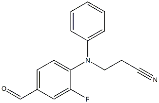 3-[(2-fluoro-4-formylphenyl)(phenyl)amino]propanenitrile 结构式