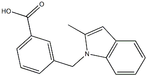 3-[(2-methyl-1H-indol-1-yl)methyl]benzoic acid 结构式