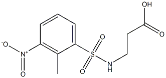 3-[(2-methyl-3-nitrobenzene)sulfonamido]propanoic acid 结构式