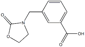 3-[(2-oxo-1,3-oxazolidin-3-yl)methyl]benzoic acid 结构式