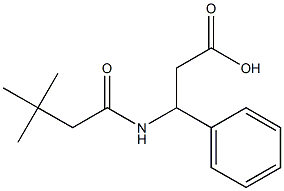 3-[(3,3-dimethylbutanoyl)amino]-3-phenylpropanoic acid 结构式