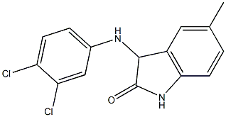 3-[(3,4-dichlorophenyl)amino]-5-methyl-2,3-dihydro-1H-indol-2-one 结构式