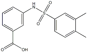 3-[(3,4-dimethylbenzene)sulfonamido]benzoic acid 结构式