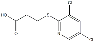 3-[(3,5-dichloropyridin-2-yl)thio]propanoic acid 结构式