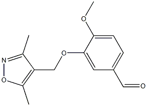 3-[(3,5-dimethyl-1,2-oxazol-4-yl)methoxy]-4-methoxybenzaldehyde 结构式