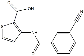 3-[(3-cyanobenzene)amido]thiophene-2-carboxylic acid 结构式