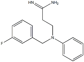 3-[(3-fluorobenzyl)(phenyl)amino]propanimidamide 结构式