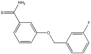 3-[(3-fluorophenyl)methoxy]benzene-1-carbothioamide 结构式