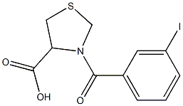 3-[(3-iodophenyl)carbonyl]-1,3-thiazolidine-4-carboxylic acid 结构式