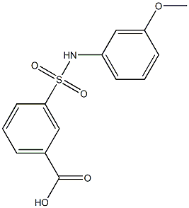 3-[(3-methoxyphenyl)sulfamoyl]benzoic acid 结构式