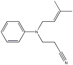 3-[(3-methylbut-2-en-1-yl)(phenyl)amino]propanenitrile 结构式