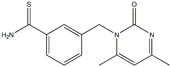 3-[(4,6-dimethyl-2-oxopyrimidin-1(2H)-yl)methyl]benzenecarbothioamide 结构式