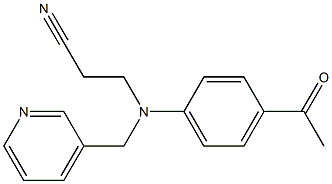 3-[(4-acetylphenyl)(pyridin-3-ylmethyl)amino]propanenitrile 结构式