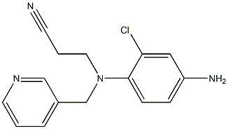 3-[(4-amino-2-chlorophenyl)(pyridin-3-ylmethyl)amino]propanenitrile 结构式