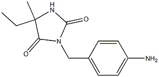 3-[(4-aminophenyl)methyl]-5-ethyl-5-methylimidazolidine-2,4-dione 结构式