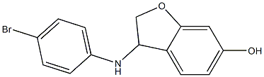 3-[(4-bromophenyl)amino]-2,3-dihydro-1-benzofuran-6-ol 结构式