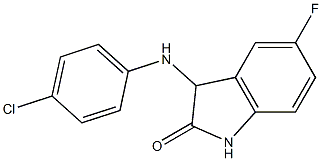 3-[(4-chlorophenyl)amino]-5-fluoro-2,3-dihydro-1H-indol-2-one 结构式