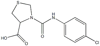 3-[(4-chlorophenyl)carbamoyl]-1,3-thiazolidine-4-carboxylic acid 结构式
