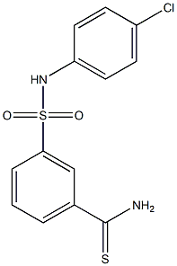 3-[(4-chlorophenyl)sulfamoyl]benzene-1-carbothioamide 结构式