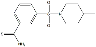 3-[(4-methylpiperidin-1-yl)sulfonyl]benzenecarbothioamide 结构式
