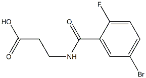3-[(5-bromo-2-fluorobenzoyl)amino]propanoic acid 结构式