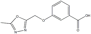 3-[(5-methyl-1,3,4-oxadiazol-2-yl)methoxy]benzoic acid 结构式
