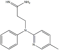 3-[(5-methylpyridin-2-yl)(phenyl)amino]propanimidamide 结构式