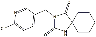 3-[(6-chloropyridin-3-yl)methyl]-1,3-diazaspiro[4.5]decane-2,4-dione 结构式