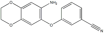 3-[(7-amino-2,3-dihydro-1,4-benzodioxin-6-yl)oxy]benzonitrile 结构式