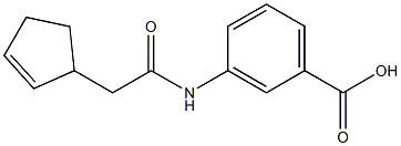 3-[(cyclopent-2-en-1-ylacetyl)amino]benzoic acid 结构式