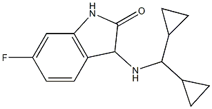 3-[(dicyclopropylmethyl)amino]-6-fluoro-2,3-dihydro-1H-indol-2-one 结构式