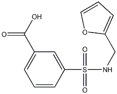 3-[(furan-2-ylmethyl)sulfamoyl]benzoic acid 结构式
