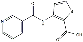 3-[(pyridin-3-ylcarbonyl)amino]thiophene-2-carboxylic acid 结构式