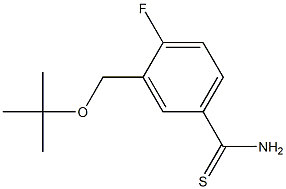 3-[(tert-butoxy)methyl]-4-fluorobenzene-1-carbothioamide 结构式