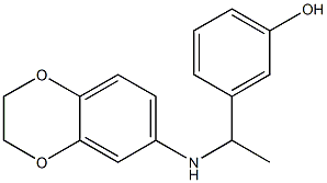 3-[1-(2,3-dihydro-1,4-benzodioxin-6-ylamino)ethyl]phenol 结构式