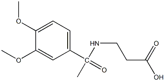 3-[1-(3,4-dimethoxyphenyl)acetamido]propanoic acid 结构式