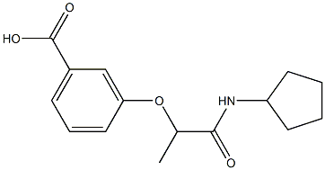 3-[1-(cyclopentylcarbamoyl)ethoxy]benzoic acid 结构式