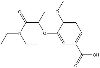 3-[1-(diethylcarbamoyl)ethoxy]-4-methoxybenzoic acid 结构式