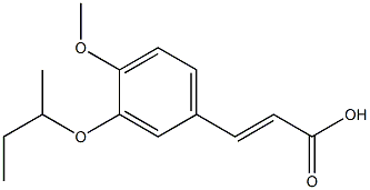 3-[3-(butan-2-yloxy)-4-methoxyphenyl]prop-2-enoic acid 结构式