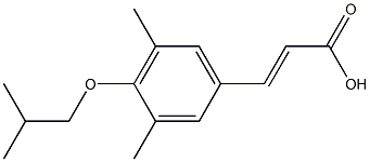 3-[3,5-dimethyl-4-(2-methylpropoxy)phenyl]prop-2-enoic acid 结构式