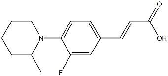 3-[3-fluoro-4-(2-methylpiperidin-1-yl)phenyl]prop-2-enoic acid 结构式