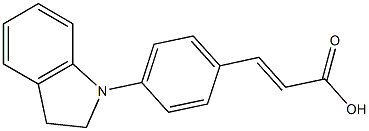3-[4-(2,3-dihydro-1H-indol-1-yl)phenyl]prop-2-enoic acid 结构式