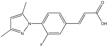 3-[4-(3,5-dimethyl-1H-pyrazol-1-yl)-3-fluorophenyl]prop-2-enoic acid 结构式