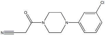 3-[4-(3-chlorophenyl)piperazin-1-yl]-3-oxopropanenitrile 结构式